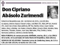 ABASOLO ZURIMENDI,CIPRIANO