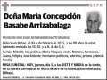 BASABE ARRIZABALAGA,MARIA CONCEPCION