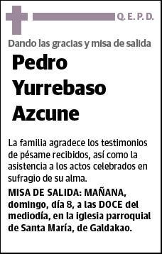 YURREBASO AZCUNE,PEDRO