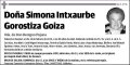 INTXAURBE GOROSTIZA GOIZA,SIMONA