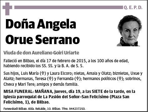 ORUE SERRANO,ANGELA