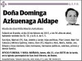 AZKUENAGA ALDAPE,DOMINGA