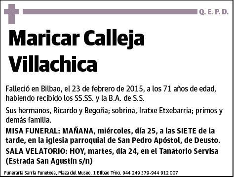 CALLEJA VILLACHICA,MARICAR