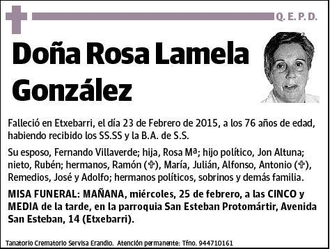 LAMELA GONZALEZ,ROSA