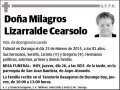 LIZARRALDE CEARSOLO,MILAGROS