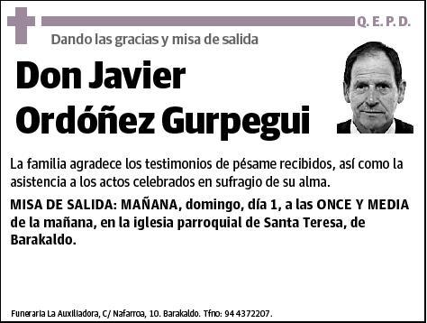ORDOÑEZ GURPEGUI,JAVIER