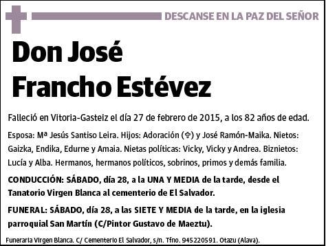FRANCHO ESTEVEZ,JOSE