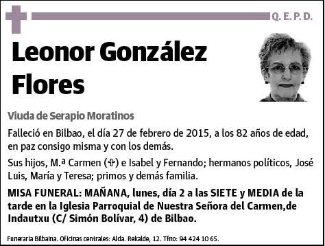 GONZALEZ FLORES,LEONOR