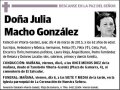 MACHO GONZALEZ,JULIA