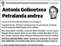 GOIKOETXEA PETRALANDA,ANTONIA