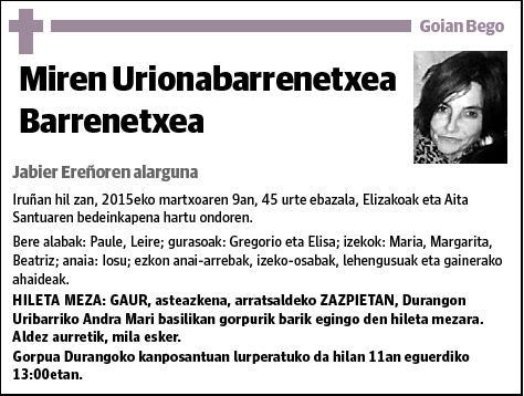 URIONABARRENETXEA BARRENETXEA,MIREN