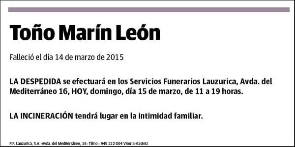 MARIN LEON,TOÑO