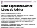 GOMEZ LOPEZ DE ARBINA,ESPERANZA