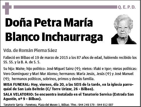 BLANCO INCHAURRAGA,PETRA MARIA