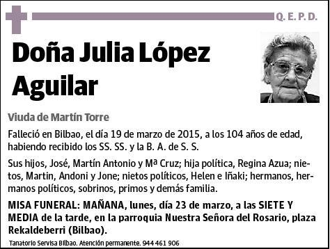 LOPEZ AGUILAR,JULIA
