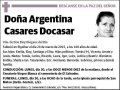 CASARES DOCASAR,ARGENTINA