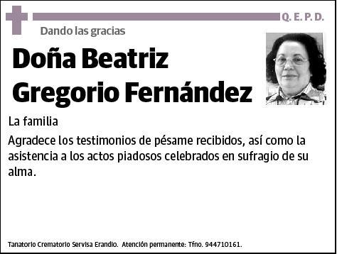 GREGORIO FERNANDEZ,BEATRIZ