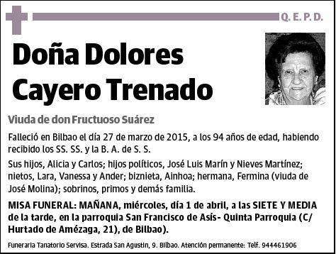 CAYERO TRENADO,DOLORES