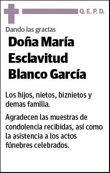 BLANCO GARCIA,MARIA ESCLAVITUD