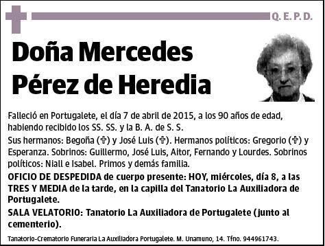 PEREZ DE HEREDIA,MERCEDES