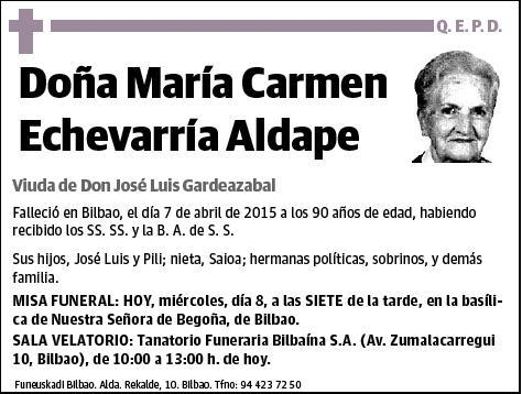 ECHEVARRIA ALDAPE,MARIA CARMEN