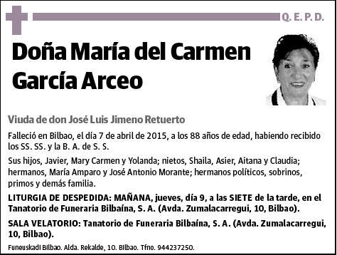GARCIA ARCEO,MARIA DEL CARMEN