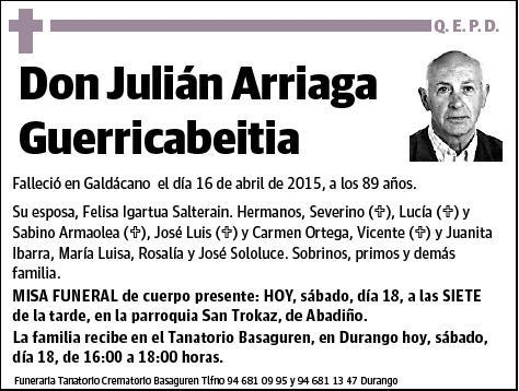 ARRIAGA GUERRICABEITIA,JULIAN