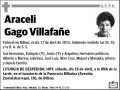 GAGO VILLAFAÑE,ARACELI
