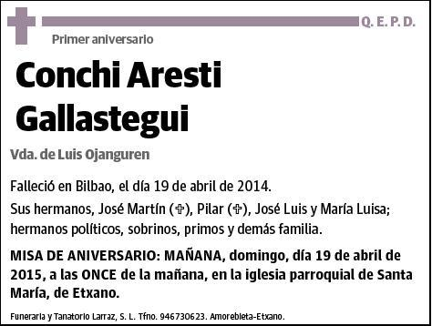 ARESTI GALLASTEGUI,CONCHI