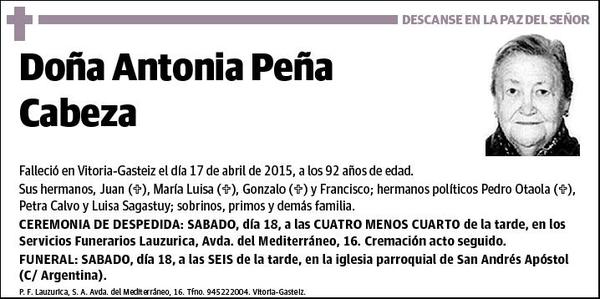 PEÑA CABEZA,ANTONIA
