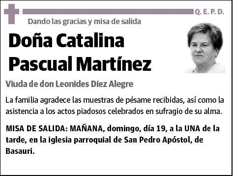 PASCUAL MARTINEZ,CATALINA