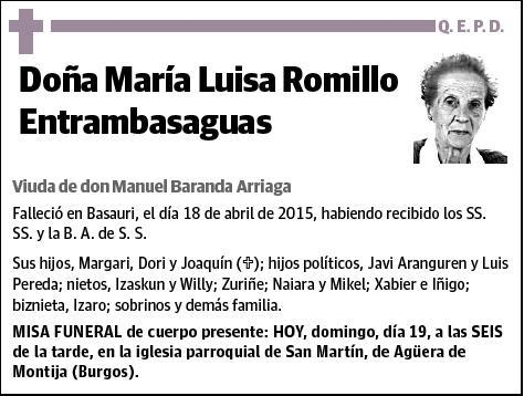 ROMILLO ENTRAMBASAGUAS,MARIA LUISA
