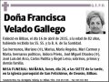 VELADO GALLEGO,FRANCISCA