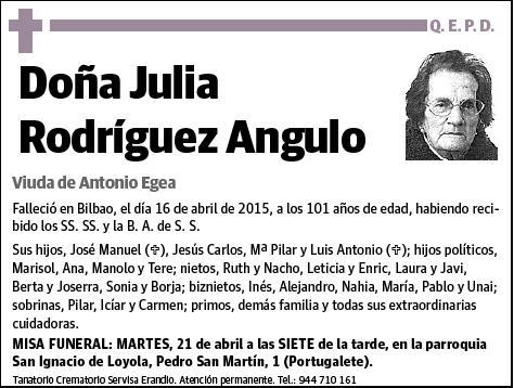 RODRIGUEZ ANGULO,JULIA