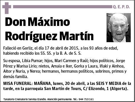 RODRIGUEZ MARTIN,MAXIMO