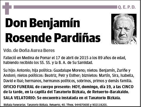 ROSENDE PARDIÑAS,BENJAMIN