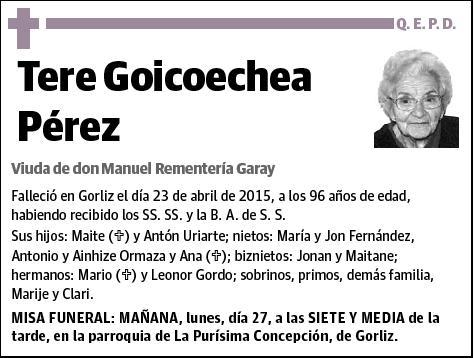 GOICOECHEA PEREZ,TERE