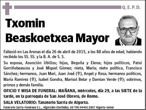 BEASKOETXEA MAYOR,TXOMIN