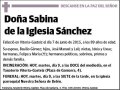 DE LA IGLESIA SANCHEZ,SABINA