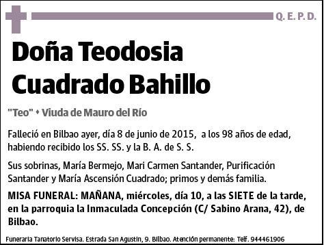 CUADRADO BAHILLO,TEODOSIA