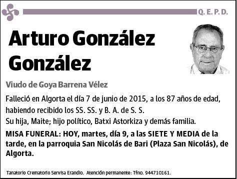 GONZALEZ GONZALEZ,ARTURO