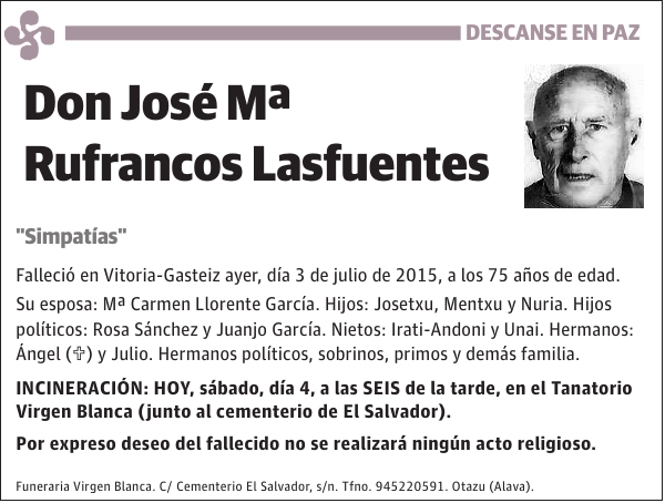 José Mª Rufrancos Lasfuentes