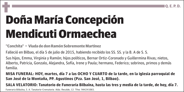 María Concepción Mendicuti Ormaechea