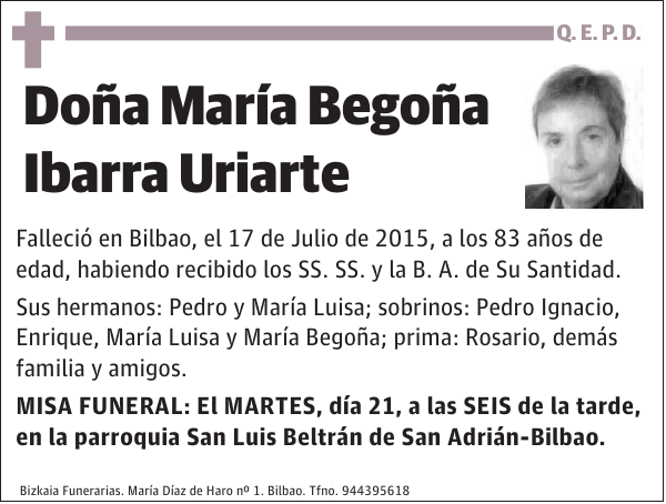 María Begoña Ibarra Uriarte