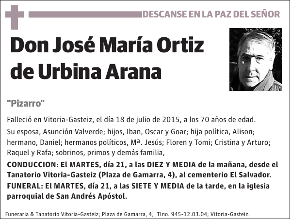José María Ortiz de Urbina Arana