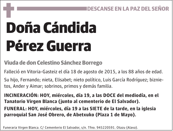 Cándida Pérez Guerra