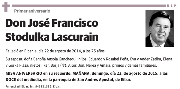 José Francisco Stodulka Lascurain
