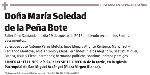 María Soledad de la Peña Bote
