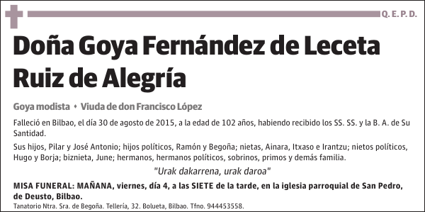 Goya Fernández de Leceta Ruiz de Alegría