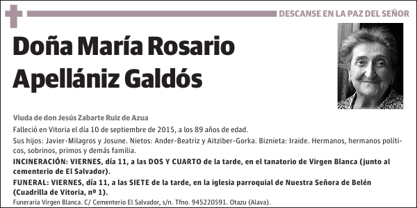 María Rosario Apellániz Galdós